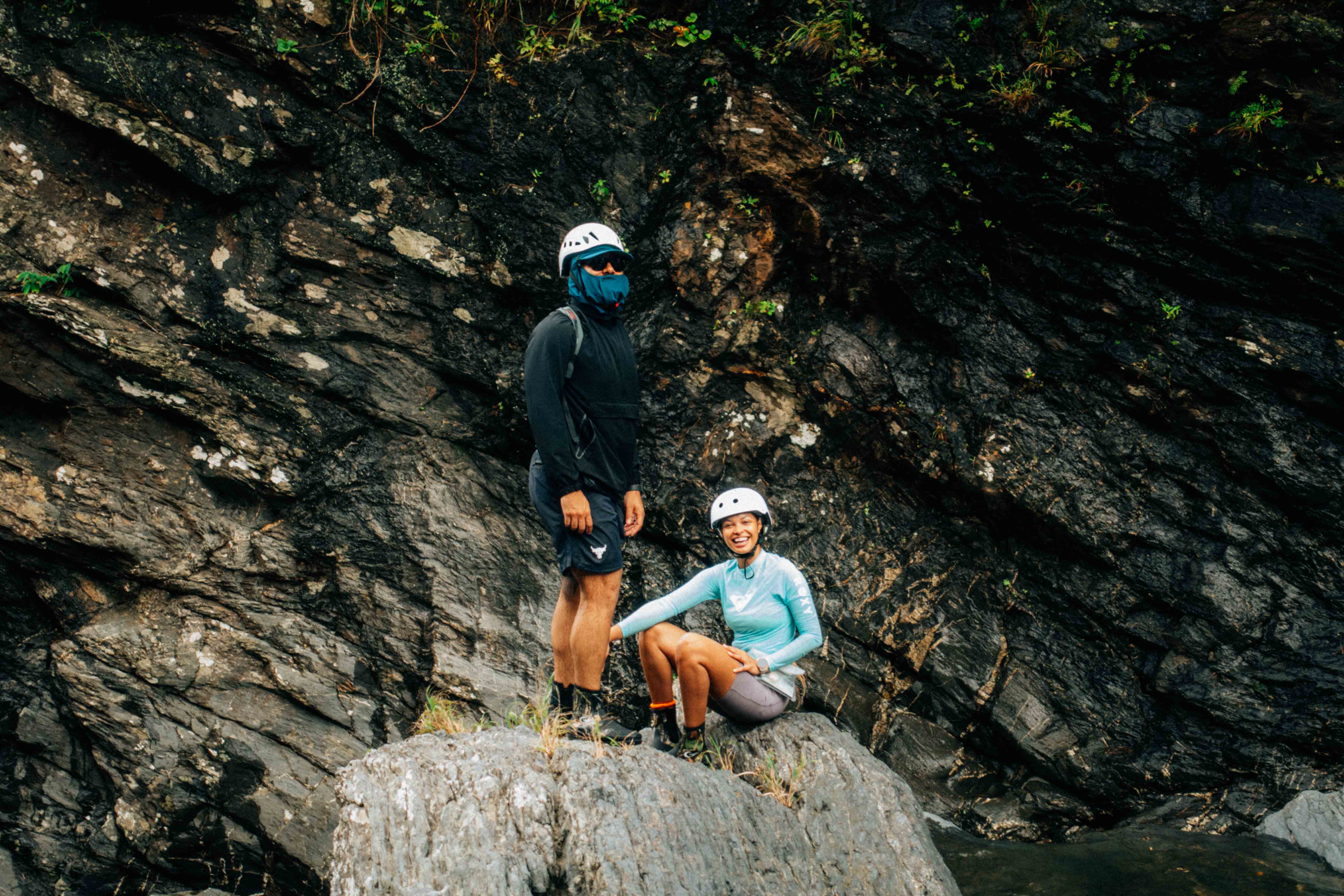 Couple on Jungle River Trek Tour in Okinawa
