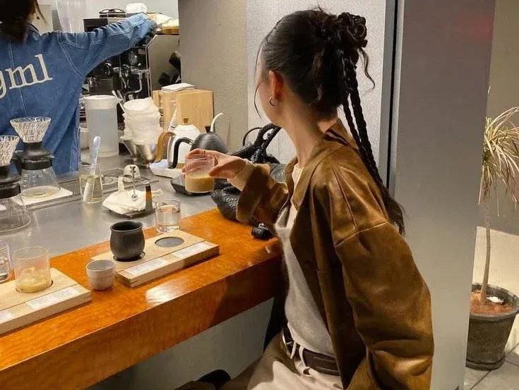 woman eating alone