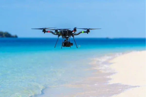 drone on the beach 2