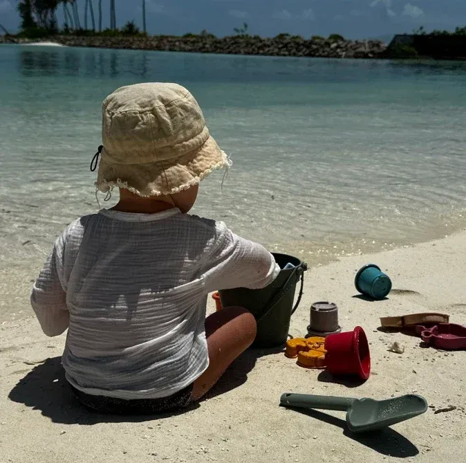 baby at the beach